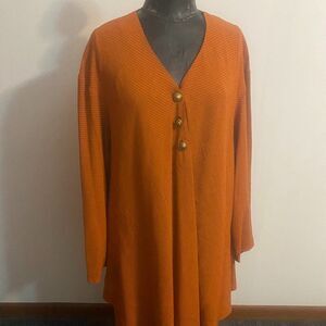 Ebony E Style Spiegel Plaid Orange/Green 3 button front skirt set, size 18